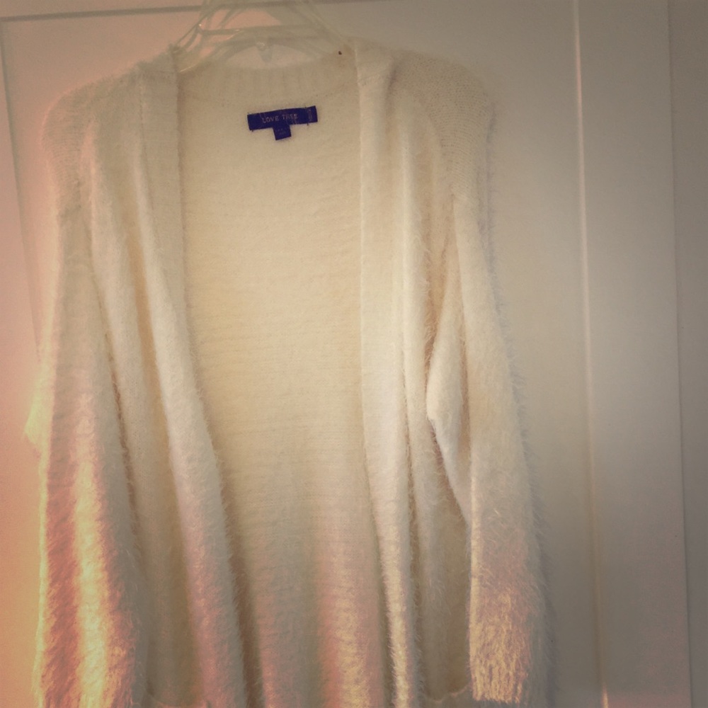 Long ivory cardigan